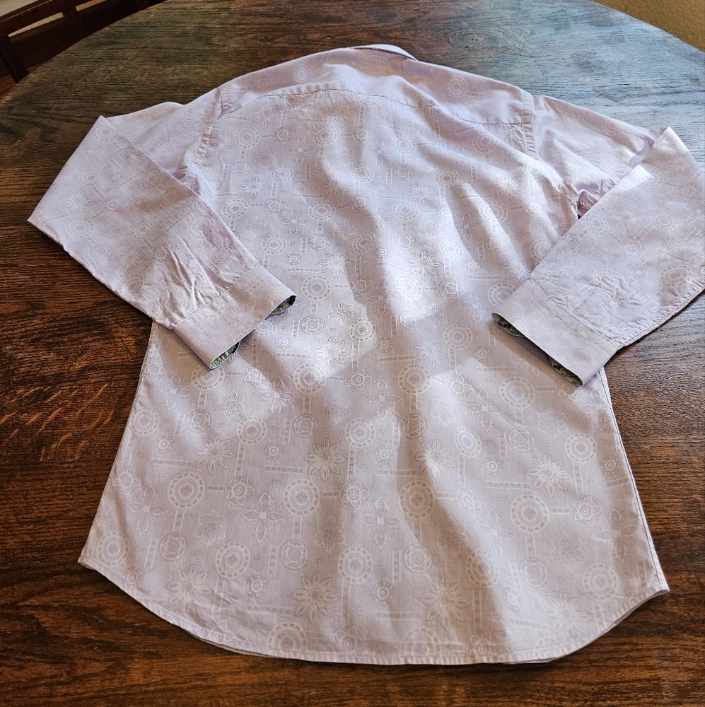 Jared Lang Men's Purple Patterned Sz2 - Picture 6 of 10